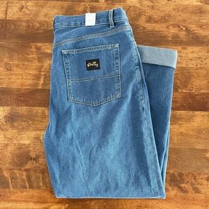 STAN RAY 5 POCKET TAPERED JEAN - Mid Stonewash
